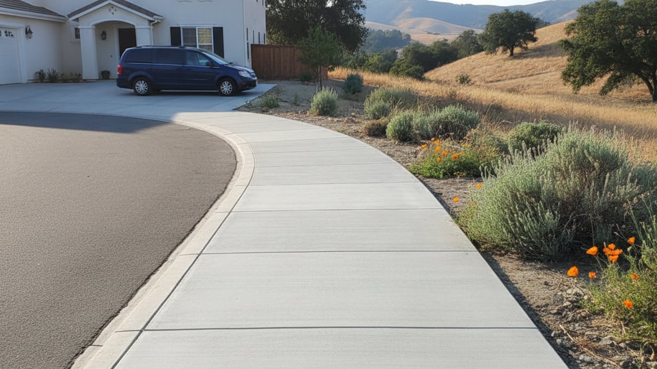 Concrete Walkways completed by Neighborly concrete in Citrus Heights, CA